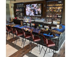 Барная стойка из смолы и слэбов-foto9