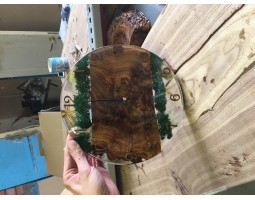 Часы из эпоксидной смолы и цветов-foto2