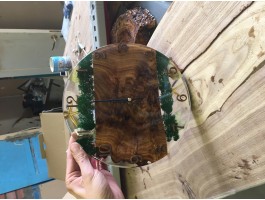 Часы из эпоксидной смолы и цветов-foto2