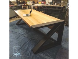 кухонный стол в стиле лофт Live edge живой край
