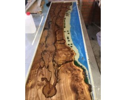 Дизайнерская барная стойка из смолы и слэбов-foto4