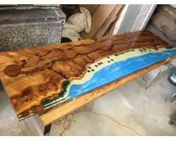 Дизайнерская барная стойка из смолы и слэбов-foto5