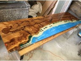 Дизайнерская барная стойка из смолы и слэбов-foto5