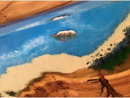 Дизайнерская барная стойка из смолы и слэбов-foto6