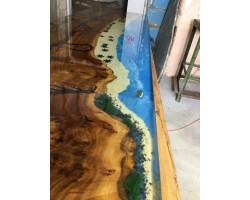 Дизайнерская барная стойка из смолы и слэбов-foto10