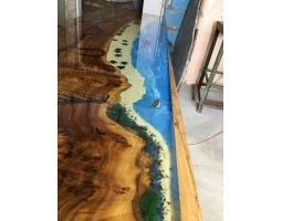 Дизайнерская барная стойка из смолы и слэбов-foto10