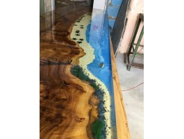 Дизайнерская барная стойка из смолы и слэбов-foto10