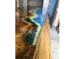 Дизайнерская барная стойка из смолы и слэбов-foto11