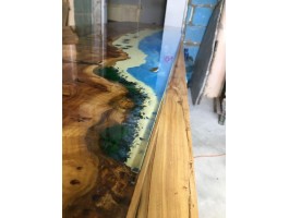 Дизайнерская барная стойка из смолы и слэбов-foto11