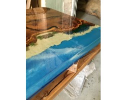 Дизайнерская барная стойка из смолы и слэбов-foto13