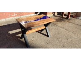 Синий эпоксидный стол река -foto9