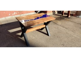 Синий эпоксидный стол река -foto9