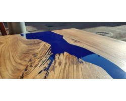 Синий эпоксидный стол река -foto11