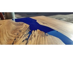 Синий эпоксидный стол река -foto11