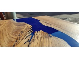 Синий эпоксидный стол река -foto11