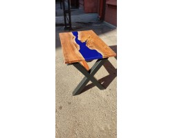 Синий эпоксидный стол река -foto8