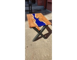 Синий эпоксидный стол река -foto8