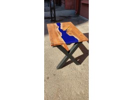 Синий эпоксидный стол река -foto8