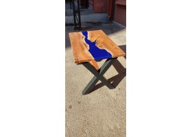 Синий эпоксидный стол река -foto8