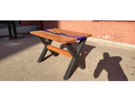 Синий эпоксидный стол река -foto7