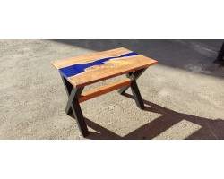 Синий эпоксидный стол река -foto5