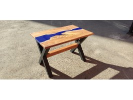 Синий эпоксидный стол река -foto5