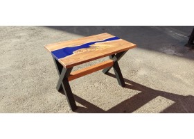 Синий эпоксидный стол река -foto5