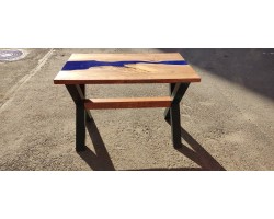 Синий эпоксидный стол река -foto4