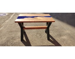 Синий эпоксидный стол река -foto4