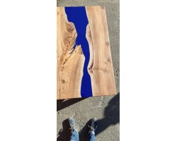 Синий эпоксидный стол река -foto14