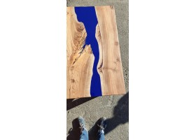 Синий эпоксидный стол река -foto14