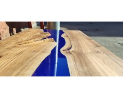 Синий эпоксидный стол река -foto12