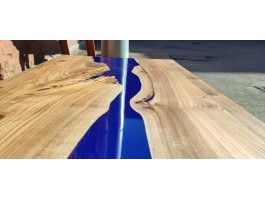 Синий эпоксидный стол река -foto12