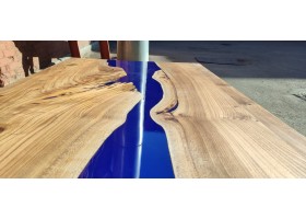 Синий эпоксидный стол река -foto12