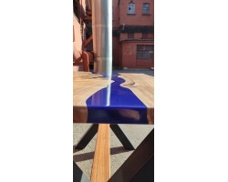 Синий эпоксидный стол река -foto13