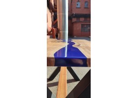 Синий эпоксидный стол река -foto13