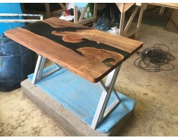 Kофейный стол река из эпоксидной смолы-foto3