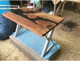 Kофейный стол река из эпоксидной смолы-foto3