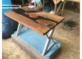 Kофейный стол река из эпоксидной смолы-foto3