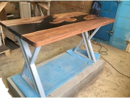 Kофейный стол река из эпоксидной смолы-foto2