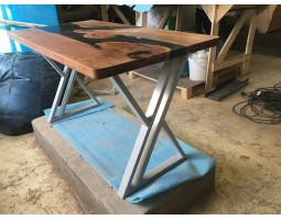 Kофейный стол река из эпоксидной смолы-foto5