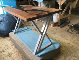 Kофейный стол река из эпоксидной смолы-foto5