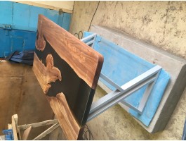 Kофейный стол река из эпоксидной смолы-foto4