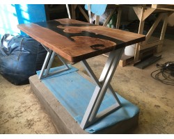 Kофейный стол река из эпоксидной смолы-foto7