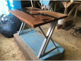 Kофейный стол река из эпоксидной смолы-foto7