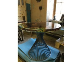 Круглый стол река из эпоксидной смолы-foto3