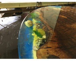 Круглый стол река из эпоксидной смолы-foto5