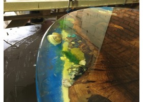 Круглый стол река из эпоксидной смолы-foto5