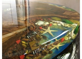 Круглый стол река из эпоксидной смолы-foto6