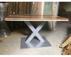 Белый эпоксидный стол река -foto5